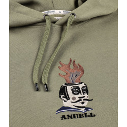 Anuell Flaming Jerry Organic Hoodie Olive