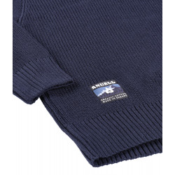 Anuell Willem Organic Knit Troyer Sweatshirt Navy