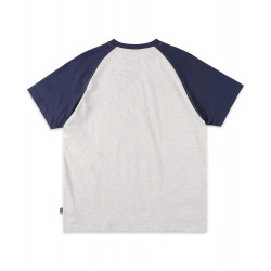 Antix Simplex Raglan Organic T-Shirt Heather Grey Navy